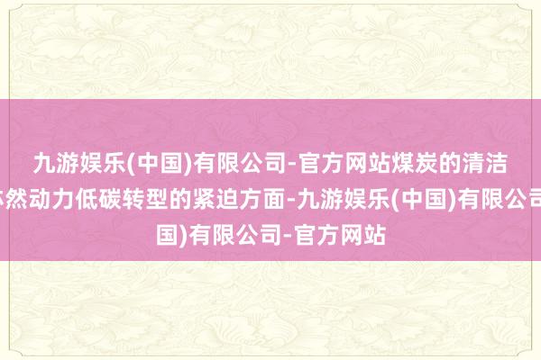 九游娱乐(中国)有限公司-官方网站　　煤炭的清洁高效支配亦然动力低碳转型的紧迫方面-九游娱乐(中国)有限公司-官方网站